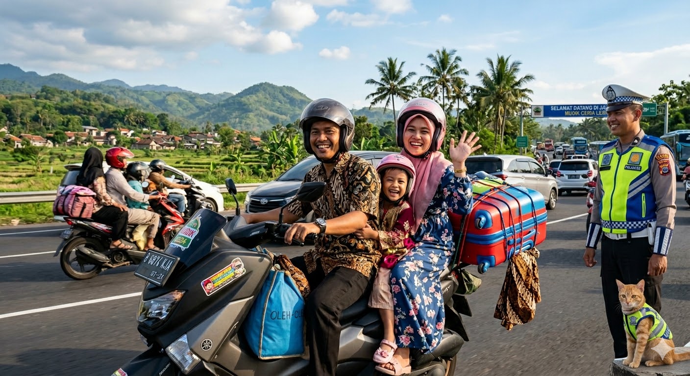 keluarga-mudik-arus-balik-lebaran-polisi-kucing-orange-luucu.jpg